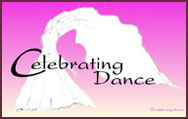 Sillouette of Dancer with Celebrating Dance text.